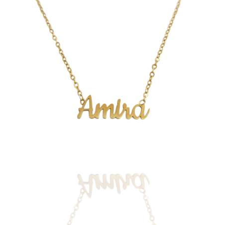 Collar con nombre de Amira en Acero Hipoalergénico 316l