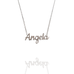Collar con nombre de Ángela en Acero Hipoalergénico 316l