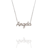 Collar con nombre de Ángela en Acero Hipoalergénico 316l