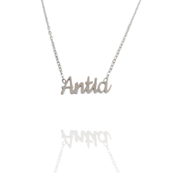 Collar con nombre de Antia en Acero Hipoalergénico 316l