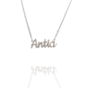 Collar con nombre de Antia en Acero Hipoalergénico 316l