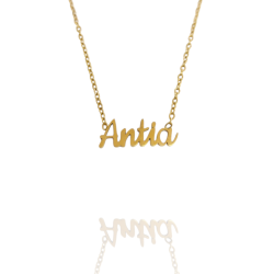 Collar con nombre de Antia en Acero Hipoalergénico 316l