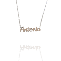 Collar con nombre de Antonia en Acero Hipoalergénico 316l