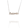 Collar con nombre de Antonia en Acero Hipoalergénico 316l