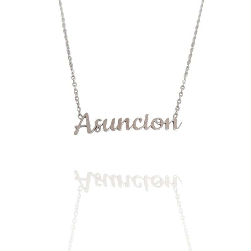 Collar con nombre de Asunción en Acero Hipoalergénico 316l