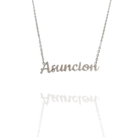 Collar con nombre de Asunción en Acero Hipoalergénico 316l