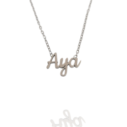 Collar con nombre de Aya en Acero Hipoalergénico 316l