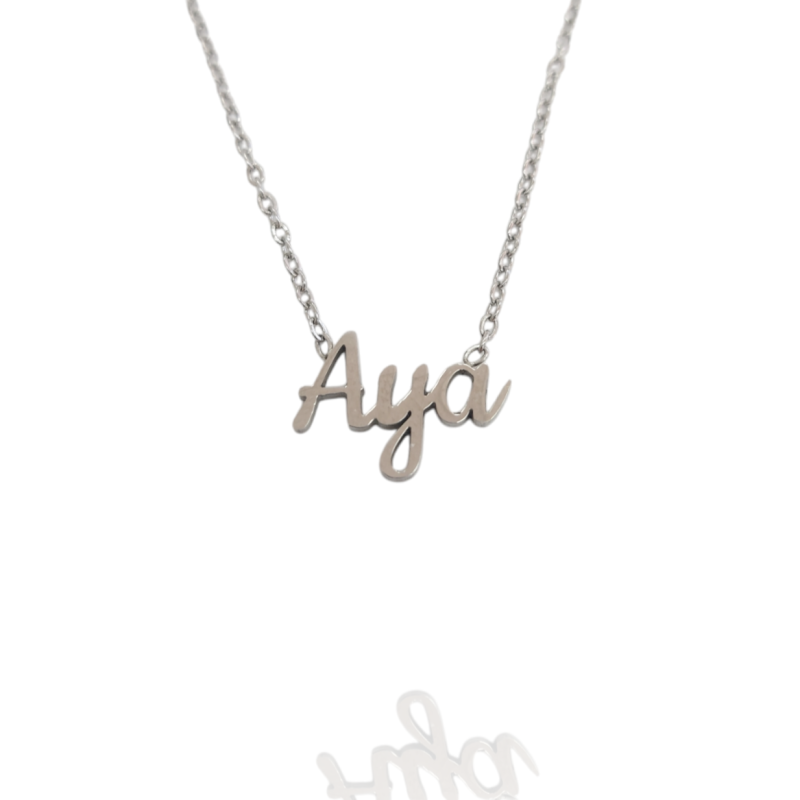 Collar con nombre de Aya en Acero Hipoalergénico 316l
