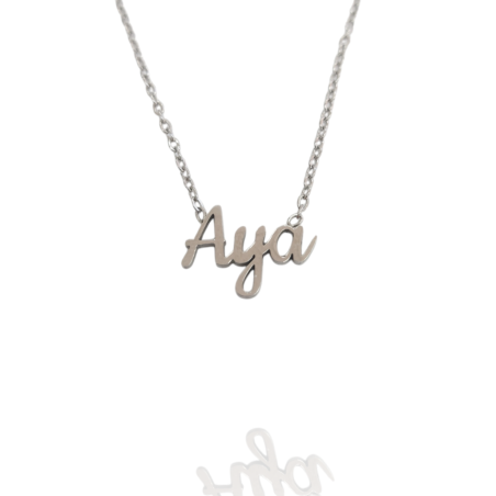 Collar con nombre de Aya en Acero Hipoalergénico 316l