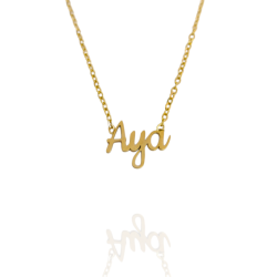 Collar con nombre de Aya en Acero Hipoalergénico 316l
