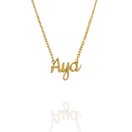Collar con nombre de Aya en Acero Hipoalergénico 316l