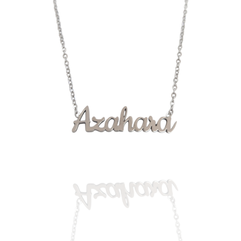 Collar con nombre de Azahara en Acero Hipoalergénico 316l