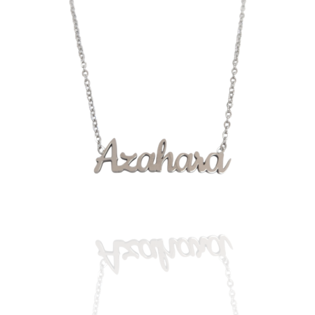 Collar con nombre de Azahara en Acero Hipoalergénico 316l