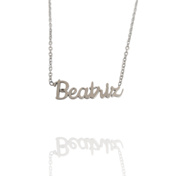 Collar con nombre de Beatriz en Acero Hipoalergénico 316l
