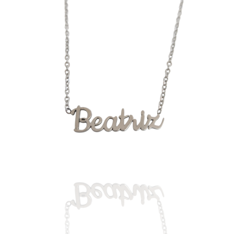 Collar con nombre de Beatriz en Acero Hipoalergénico 316l