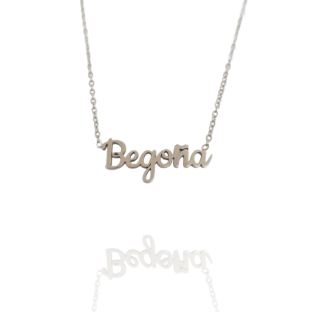 Collar con nombre de Begoña en Acero Hipoalergénico 316l