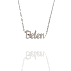 Collar con nombre de Belén en Acero Hipoalergénico 316l