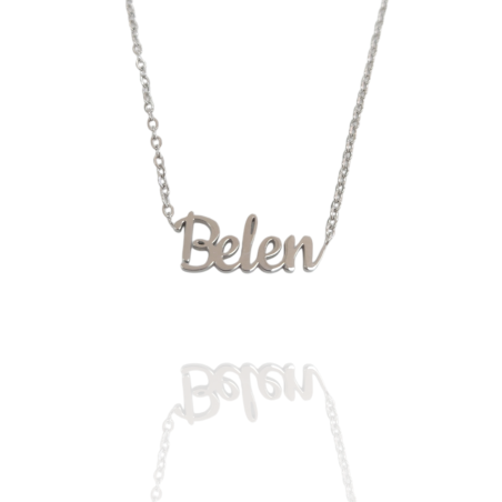 Collar con nombre de Belén en Acero Hipoalergénico 316l