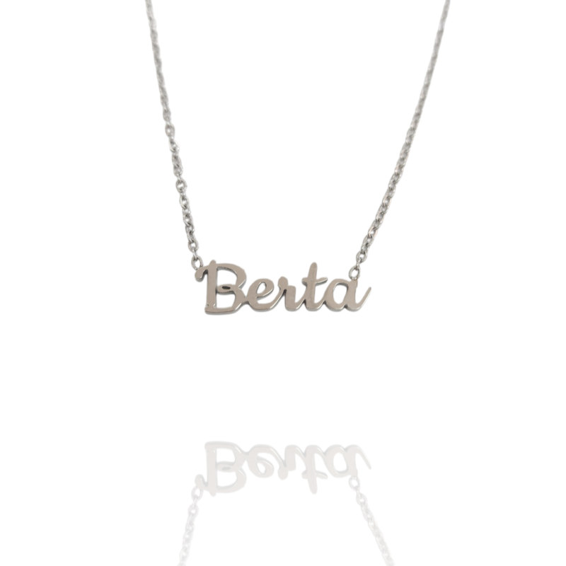 Collar con nombre de Berta en Acero Hipoalergénico 316l