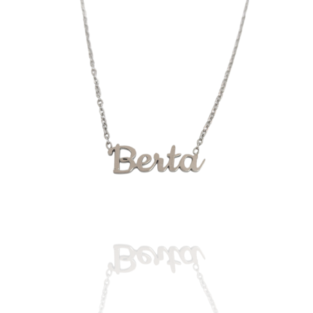 Collar con nombre de Berta en Acero Hipoalergénico 316l