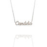 Collar con nombre de Candela en Acero Hipoalergénico 316l