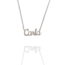 Collar con nombre de Carla en Acero Hipoalergénico 316l