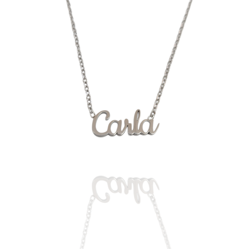 Collar con nombre de Carla en Acero Hipoalergénico 316l