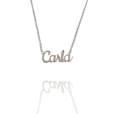 Collar con nombre de Carla en Acero Hipoalergénico 316l