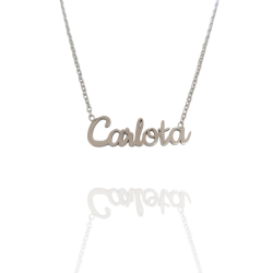 Collar con nombre de Carlota  en Acero Hipoalergénico 316l