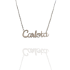 Collar con nombre de Carlota  en Acero Hipoalergénico 316l