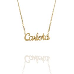 Collar con nombre de Carlota en Acero Hipoalergénico 316l