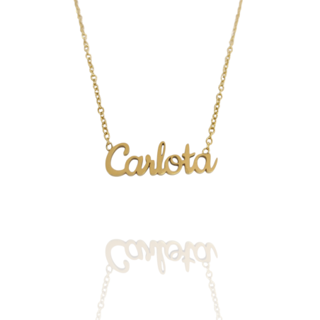 Collar con nombre de Carlota en Acero Hipoalergénico 316l