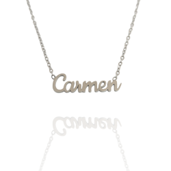 Collar con nombre de Carmen en Acero Hipoalergénico 316l