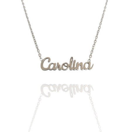 Collar con nombre de Carolina en Acero Hipoalergénico 316l