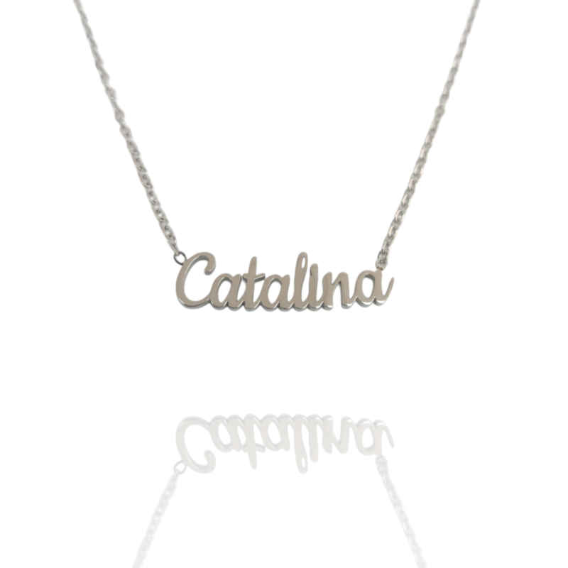 Collar con nombre de Catalina en Acero Hipoalergénico 316l