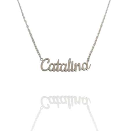 Collar con nombre de Catalina en Acero Hipoalergénico 316l