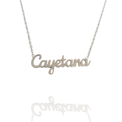 Collar con nombre de Cayetana en Acero Hipoalergénico 316l