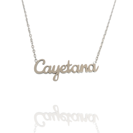Collar con nombre de Cayetana en Acero Hipoalergénico 316l