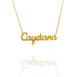Collar con nombre de Cayetana en Acero Hipoalergénico 316l