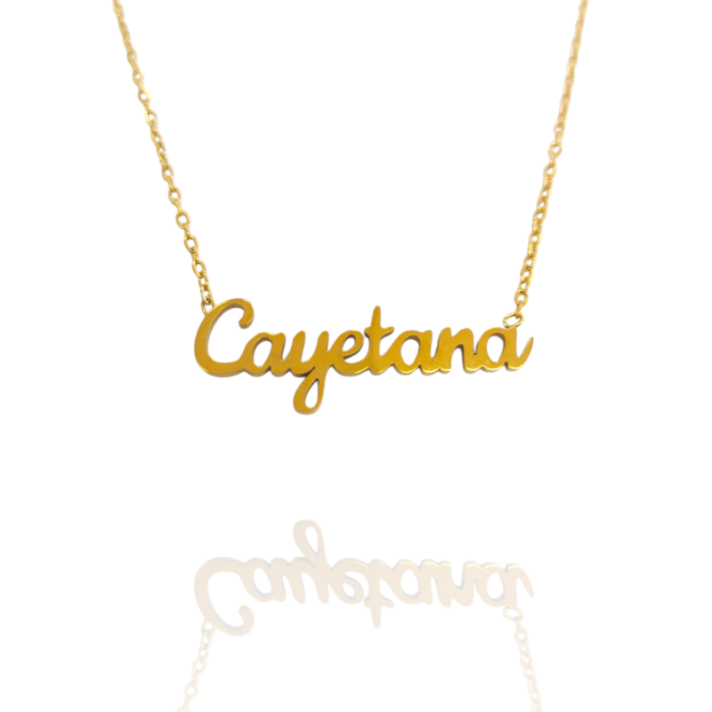 Collar con nombre de Cayetana en Acero Hipoalergénico 316l