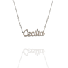 Collar con nombre de Cecilia en Acero Hipoalergénico 316l
