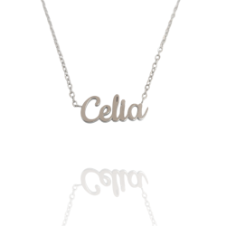 Collar con nombre de Celia en Acero Hipoalergénico 316l