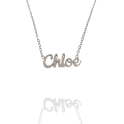 Collar con nombre de Chloe en Acero Hipoalergénico 316l
