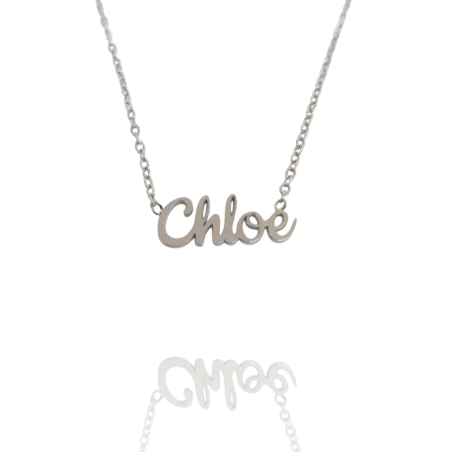 Collar con nombre de Chloe en Acero Hipoalergénico 316l
