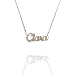 Collar con nombre de Clara en Acero Hipoalergénico 316l