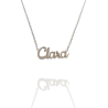 Collar con nombre de Clara en Acero Hipoalergénico 316l