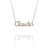 Collar con nombre de Claudia en Acero Hipoalergénico 316l