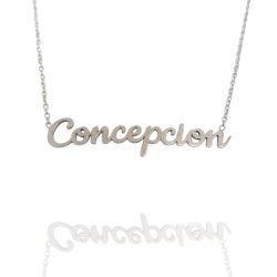 Collar con nombre de Concepción en Acero Hipoalergénico 316l