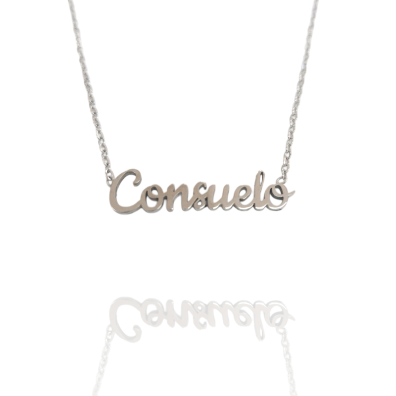 Collar con nombre de Consuelo en Acero Hipoalergénico 316l