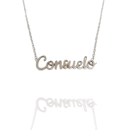 Collar con nombre de Consuelo en Acero Hipoalergénico 316l